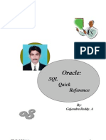Oracle Quick Reference