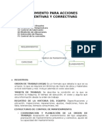 Mantenimiento - Seguimiento Para Acciones Preventivas y Correctivas - Mantenimiento