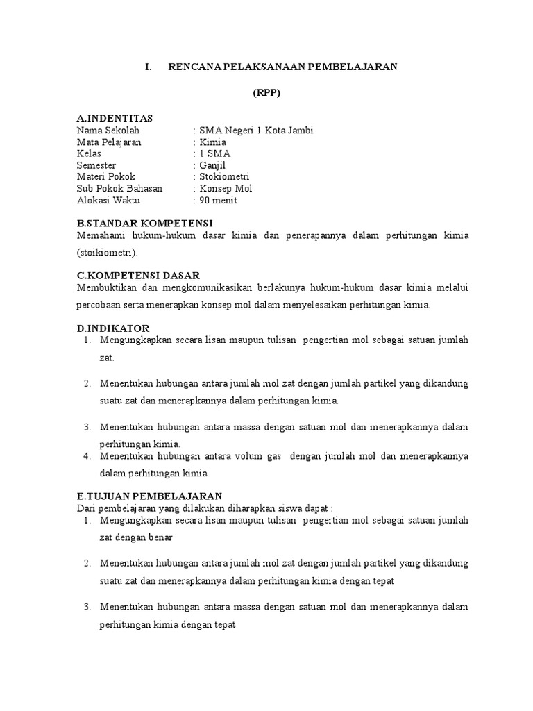 Rpp Konsep Mol