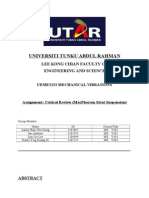 Review of Vehicle Suspension