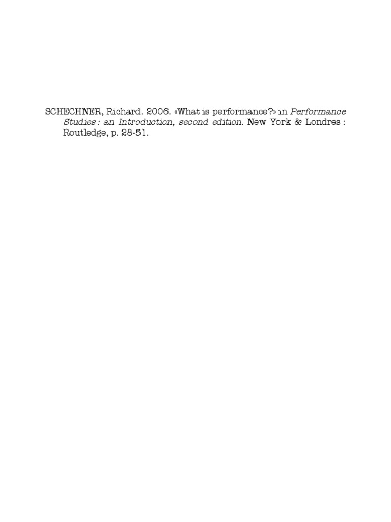 Performance Studies: An Introduction, Second Edition | PDF