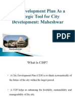 City Development Plan As A Strategic Tool For City Development: Maheshwar