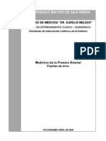 Medicion de La Presion Arterial: Fuentes de Error