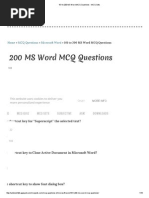 Download 101 to 200 MS Word MCQ Questions - MCQ Sets by Nadeem Malik SN269848135 doc pdf