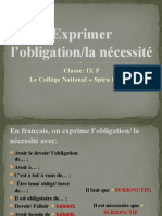 Exprimer L'obligation Ou La Necessite