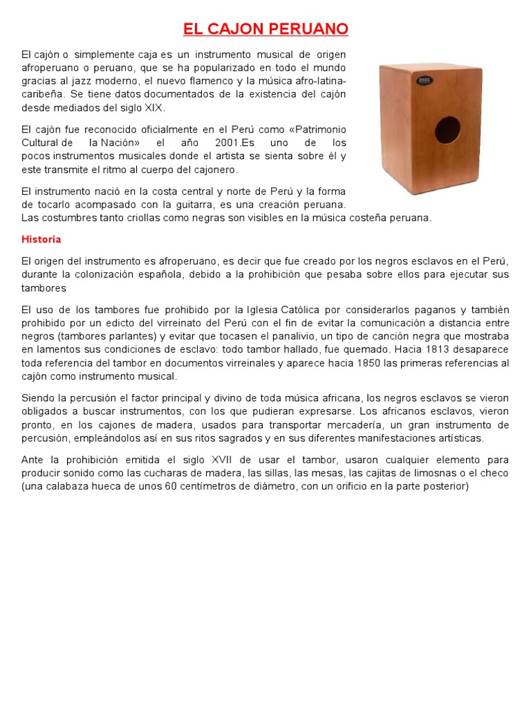 El Cajon Peruano PDF Entretenimiento (general)