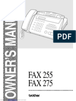 Fax - 275 Brother User Manual