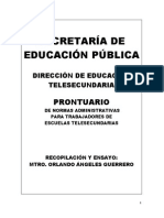 Normas administrativas para trabajadores de escuelas telesecundarias