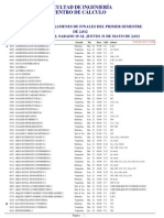 Calendario Finales 1ersem 2012