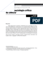 Ian Jarvie, Joseph Agassi - Por Uma Sociologia Crítica Da Ciência