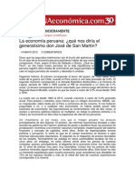 La Economía Peruana - Qué Nos Diría El Generalísimo Don José de San Martín