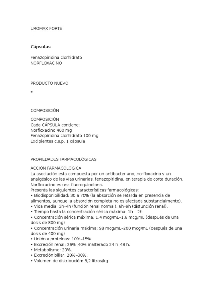 Uromax Forte Bacterias Gram Negativo Medicamentos Con Receta
