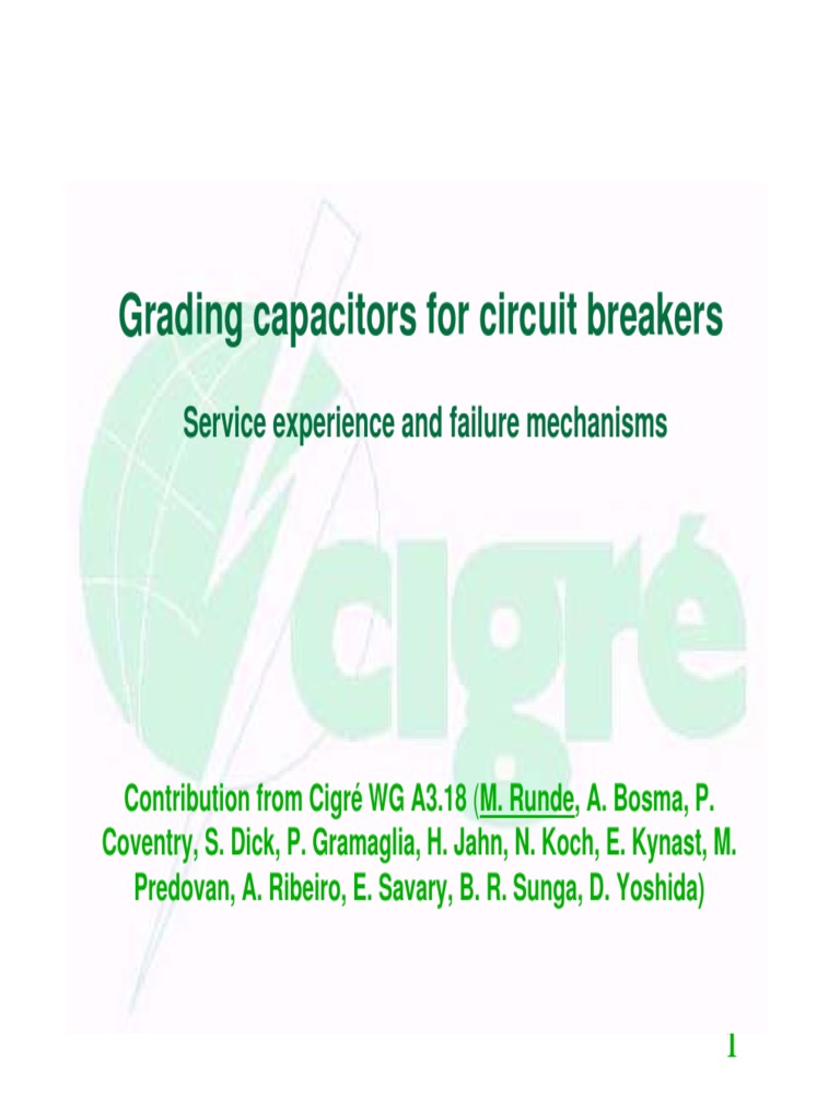 Grading Capacitors in Circuit Breakers | PDF