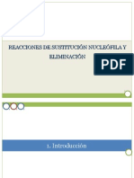 Sustitución nucleofílica y eliminaciones.