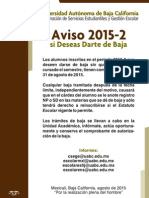 Aviso de Baja 2015-2