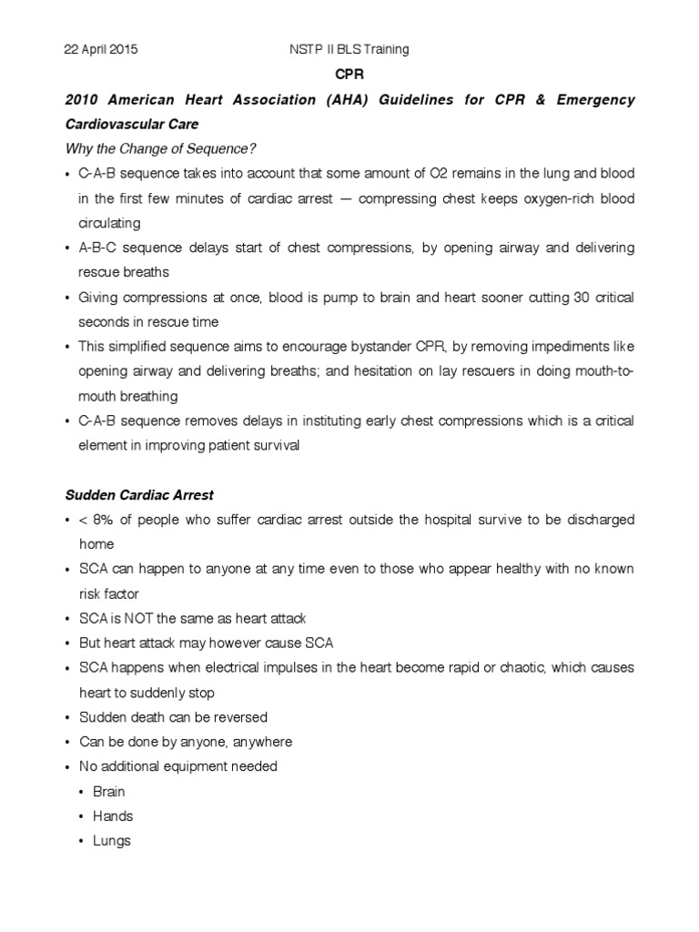 CPR Training for Lay Rescuers | PDF | Cardiopulmonary Resuscitation ...