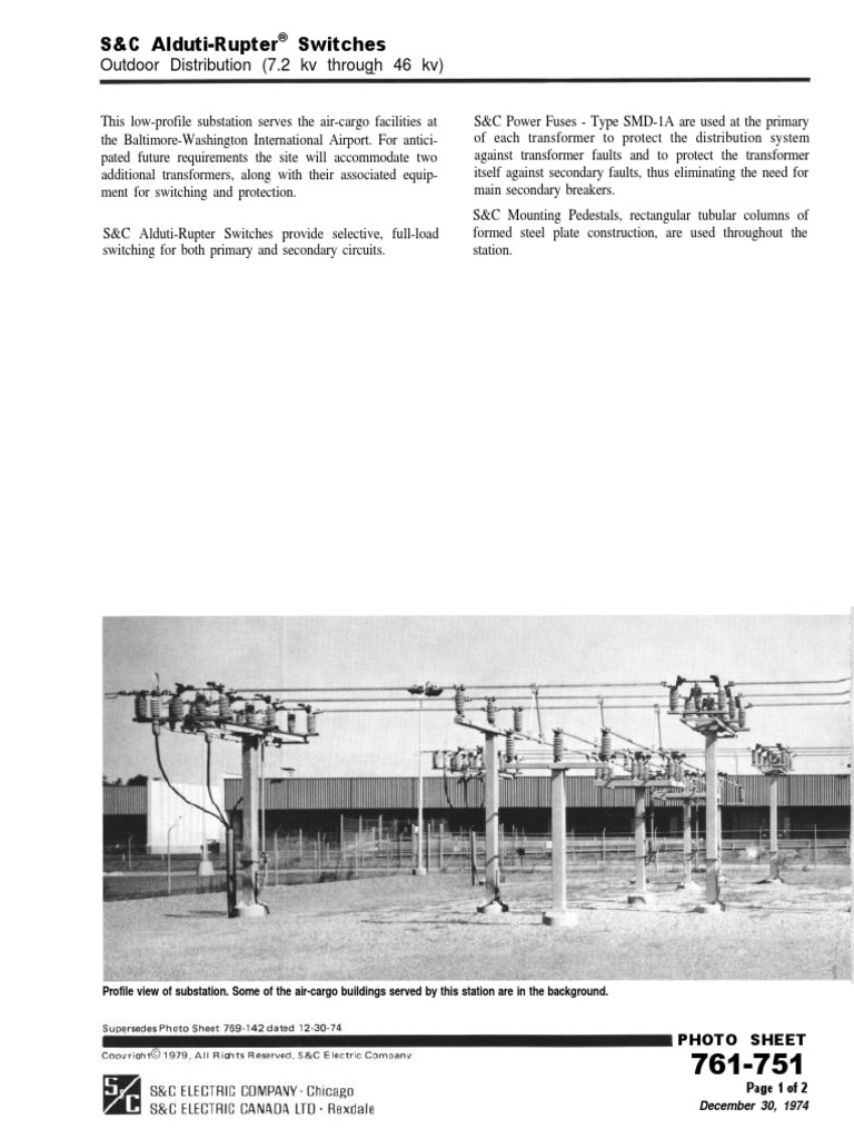 S&C Alduti-Rupter Switches: Outdoor Distribution (7.2 KV Through 46 KV ...