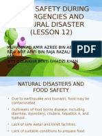 Food Safety During Emergencies and Natural Disaster