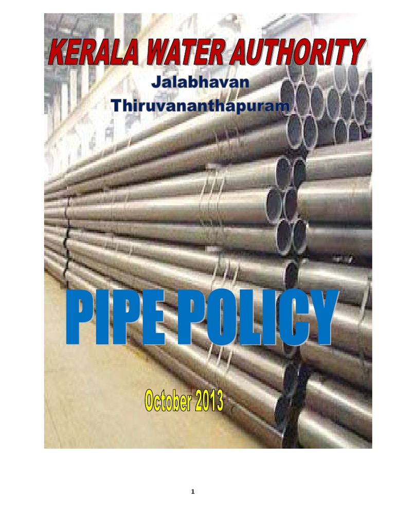 Pipe Policy in Kerala PDF Polyethylene Pipe (Fluid Conveyance)
