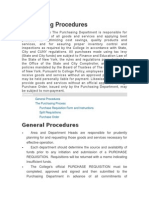 Purchasing Procedures