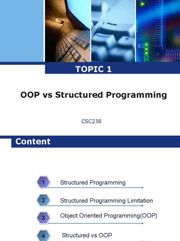 Structured Vs Object Oriented Programming | PDF | Object Oriented ...