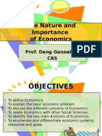 The Nature and Importance of Economics: Prof. Dang Gannaban CAS