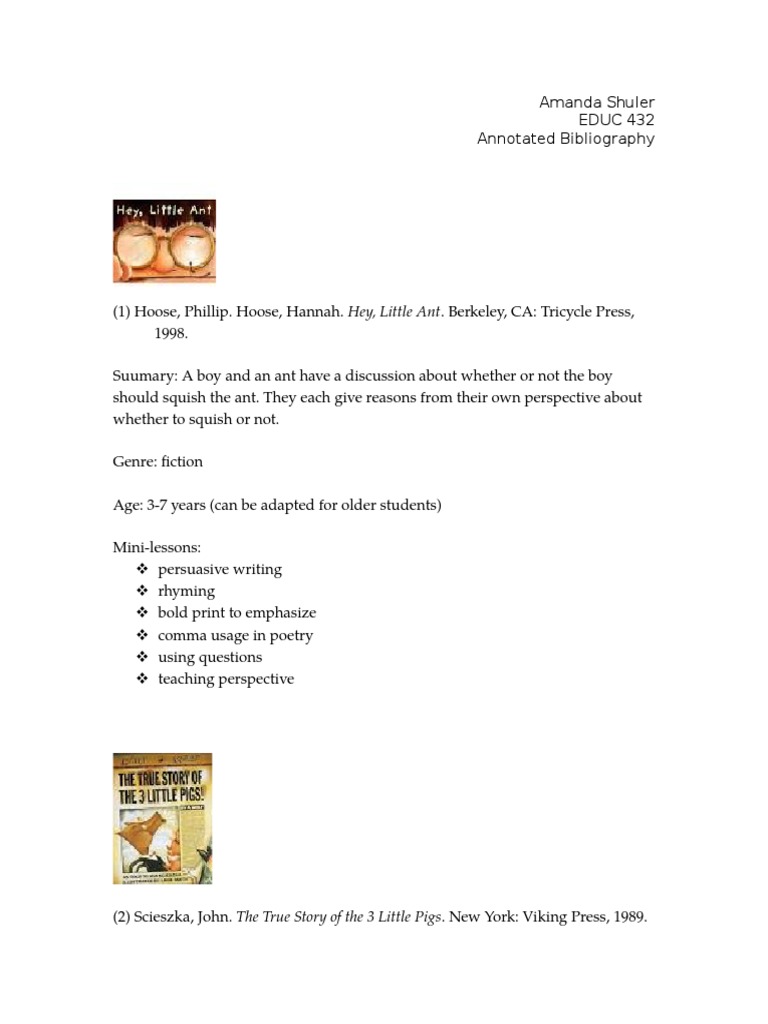 How should an annotated bibliography look picture