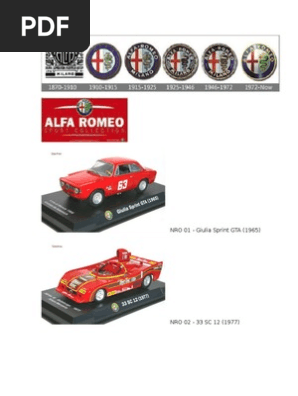 Un recorrido por los modelos m s emblem ticos de Alfa Romeo PDF