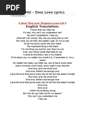 Akmu Give Love Lyrics Pdf Fruit Of The Holy Spirit Epistle To The Galatians