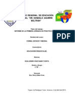 Informe de Primera Jornada de Practica Docente