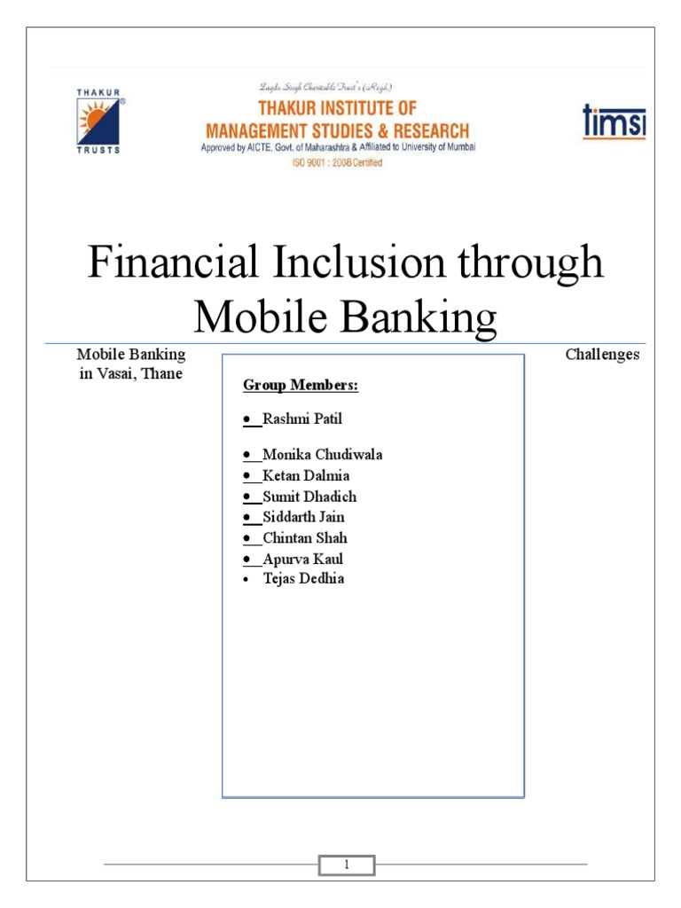 Financial Inclusion Report | PDF | Financial Inclusion | Banks