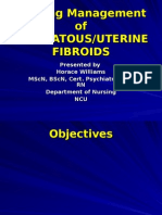 Nursing Management of Myomatous/Uterine Fibroids