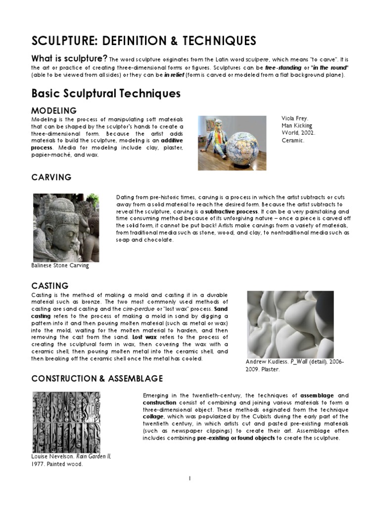 Elements of Sculpture PDF Casting Color