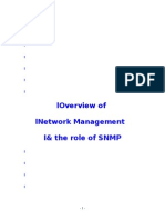 Loverview of Lnetwork Management L& The Role of SNMP