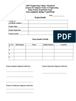 Project Requisition Form