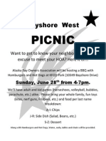 Bayshore West Summer Picnic!!