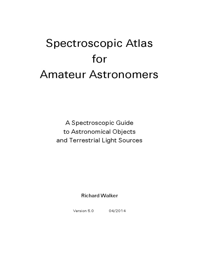 Amateur PDF PDF Stars Spectroscopy