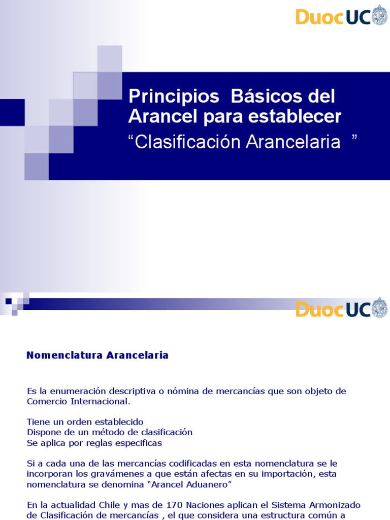 Conceptos Basicos de Clasificacion Arancelaria | PDF | aduana | Arancel