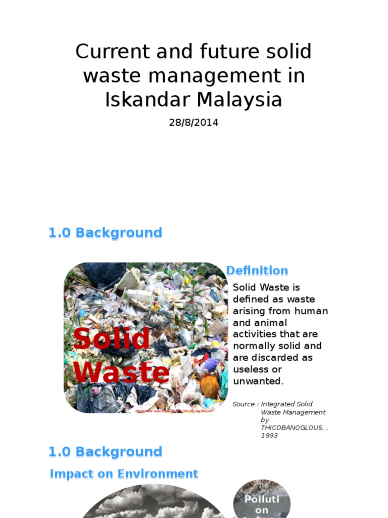 Solid Waste Management in Iskandar Malaysia | PDF | Waste Management ...