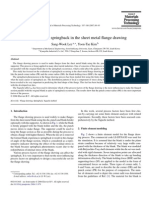 A Study On The Springback in The Sheet Metal Flange Drawing: Sang-Wook Lee, Yoon-Tae Kim