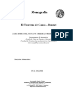 Aplicacion Del Teorema Gauss Bonnet PDF