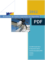 El Sistema de vuelos regionales en Argentina Reorganizacion