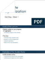 Discrete Optimization: Mail Bag - Week 1