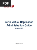 Zerto Virtual Replication Administration Guide