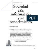La Sociedad de La Información y Del Conocimiento. J. Quiróz