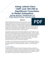 Combining Latent-Class Choice, CART and CBC-HB To Identify Significant Covariates in Model Estimation