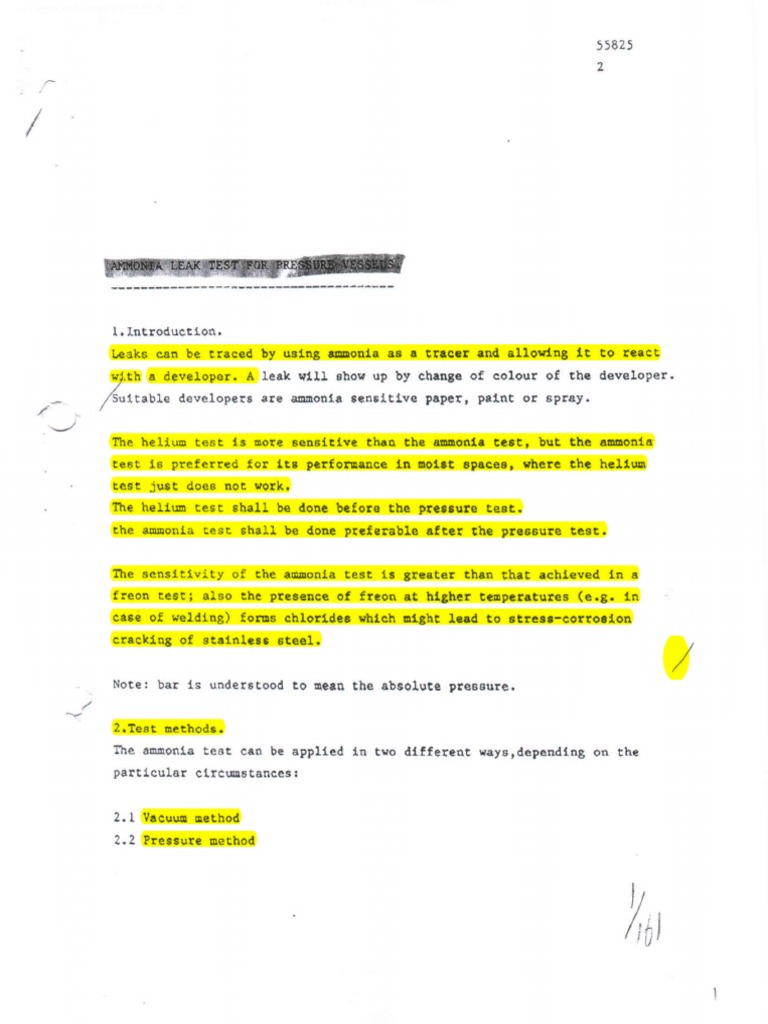 Procedures for Detecting Leaks Using the Ammonia Test Method PDF