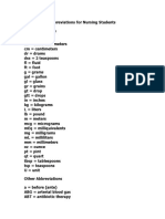 Abbreviations For Nursing Student1