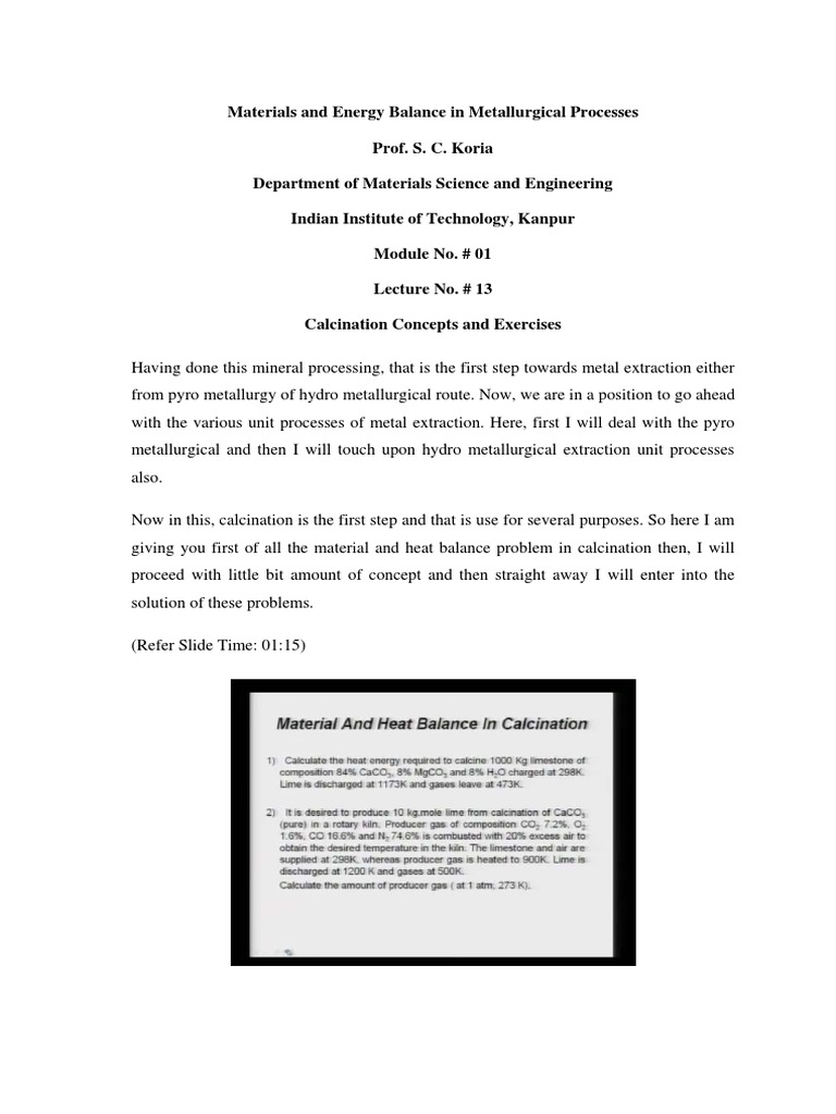 Materials and Energy Balance in Metallurgical Processes PDF