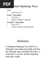 Minimum Spanning Trees: Text Prim's Algorithm